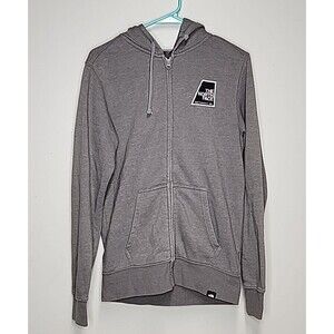THE NORTH FACE MEN'S FULL ZIP PATCHES HOODIE Gray MENS S SMALL A3MCB